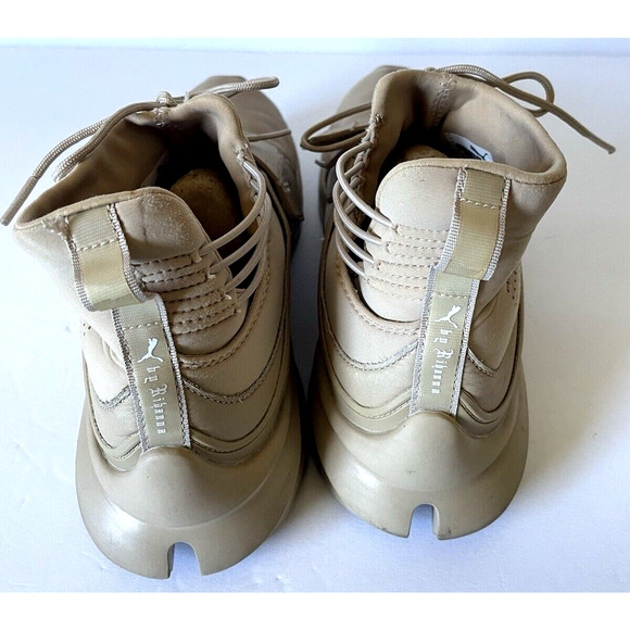 Women's Puma Fenty By Rihanna Fenty Trainer Hi 'Sesame' Size 8.5 - Picture 3 of 9